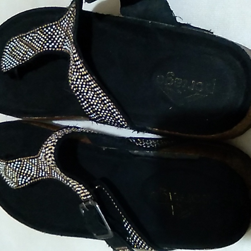 Portàge sandal bronze and silver beaded size small (5/7) - Picture 5 of 9